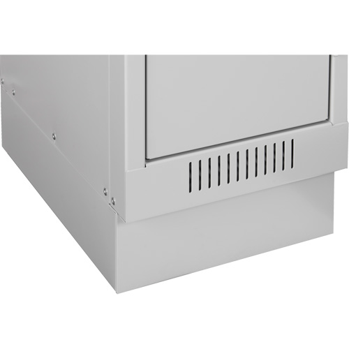 Clean Line Economy Lockers Recessed Base, 1 Banks, 4" H x 12" W x 18" D, Grey, Steel Air Extreme Inc.