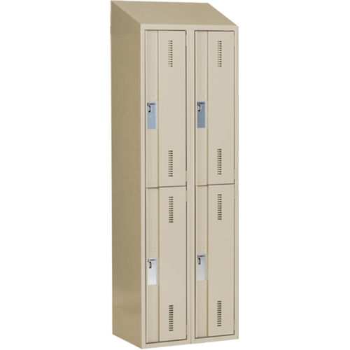 Casiers robustes Concorde, 2 niveaux, Bloc de 2, 24" x 18" x 78", Acier, Beige, Soud&eacute; (assembl&eacute;) Air Extreme Inc.