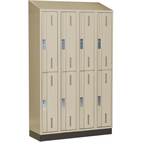 Concorde Heavy-Duty Lockers, 2 -tier, Bank of 4, 48" x 18" x 82", Steel, Beige, Welded (Assembled) Air Extreme Inc.
