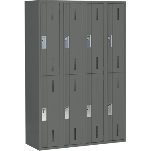 Casiers robustes Concorde, 2 niveaux, Bloc de 4, 48" x 18" x 72", Acier, Charbon, Soud&eacute; (assembl&eacute;) Air Extreme Inc.