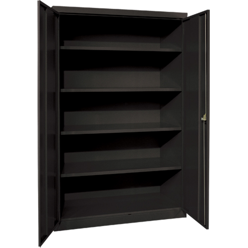 Deep Hi-Boy Storage Cabinet, Steel, 4 Shelves, 72" H x 36" W x 24" D, Black Air Extreme Inc.