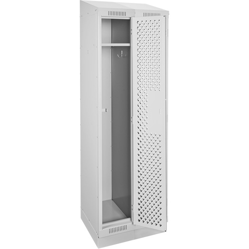 Clean Line Lockers, Bank of 2, 24" x 15" x 82", Steel, Grey, Rivet (Assembled), Perforated Air Extreme Inc.
