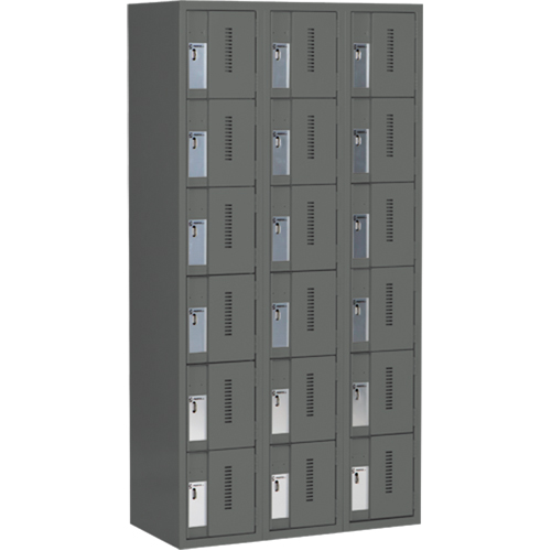 Casiers robustes Concorde, 6 niveaux, Bloc de 3, 36" x 18" x 72", Acier, Charbon, Soud&eacute; (assembl&eacute;) Air Extreme Inc.