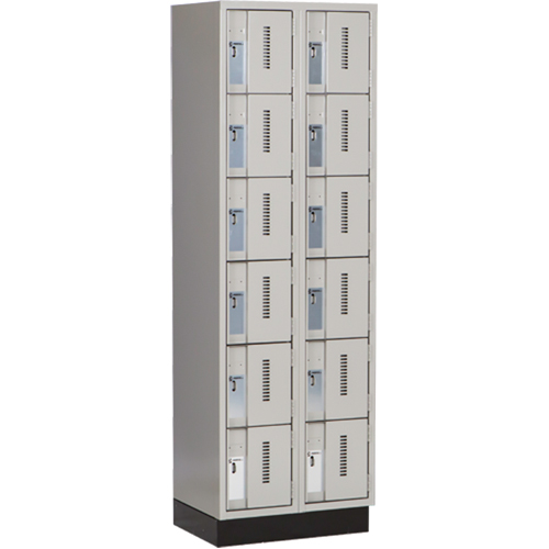 Casiers robustes Concorde, 6 niveaux, Bloc de 2, 24" x 18" x 76", Acier, Gris, Soud&eacute; (assembl&eacute;) Air Extreme Inc.