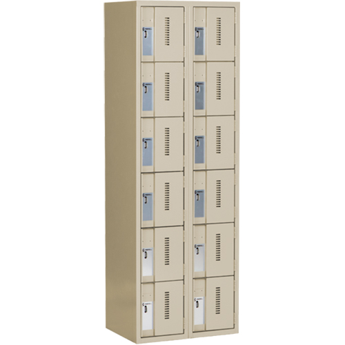 Casiers robustes Concorde, 6 niveaux, Bloc de 2, 24" x 18" x 72", Acier, Beige, Soud&eacute; (assembl&eacute;) Air Extreme Inc.