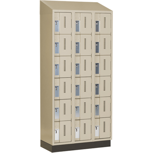 Concorde Heavy-Duty Lockers, 6 -tier, Bank of 3, 36" x 18" x 82", Steel, Beige, Welded (Assembled) Air Extreme Inc.