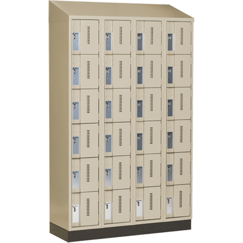 Concorde Heavy-Duty Lockers, 6 -tier, Bank of 4, 48" x 18" x 82", Steel, Beige, Welded (Assembled) Air Extreme Inc.