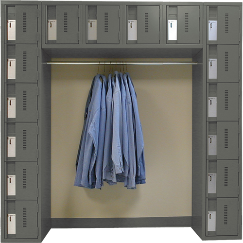 Archettes Concorde Heavy Duty Lockers, 16 -tier, Bank of 3, 18" x 72" x 72", Steel Air Extreme Inc.