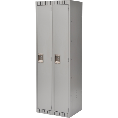 Lockers, Bank of 2, 24" x 18" x 72", Steel, Grey, Rivet (Assembled) Air Extreme Inc.