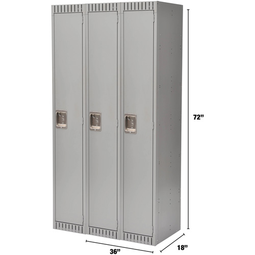 Casiers, Bloc de 3, 36" x 18" x 72", Acier, Gris, Rivet (assembl&eacute;) Air Extreme Inc.