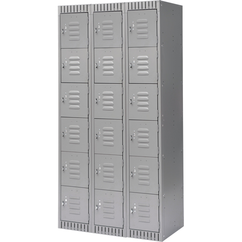 Casiers, 6 niveaux, Bloc de 3, 36" x 18" x 72", Acier, Gris, D&eacute;mont&eacute; Air Extreme Inc.
