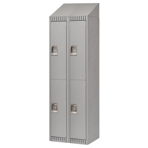 Casiers assembl&eacute;s, 2 niveaux, Bloc de 2, 24" x 18" x 72", Acier, Gris, Rivet (assembl&eacute;) Air Extreme Inc.