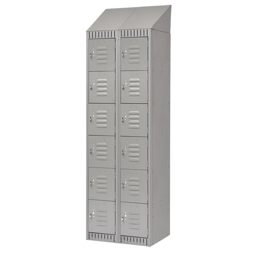 Casiers, 6 niveaux, Bloc de 2, 24" x 18" x 82", Acier, Gris, D&eacute;mont&eacute; Air Extreme Inc.