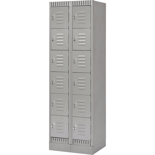 Casiers, 6 niveaux, Bloc de 2, 24" x 18" x 76", Acier, Gris, D&eacute;mont&eacute; Air Extreme Inc.