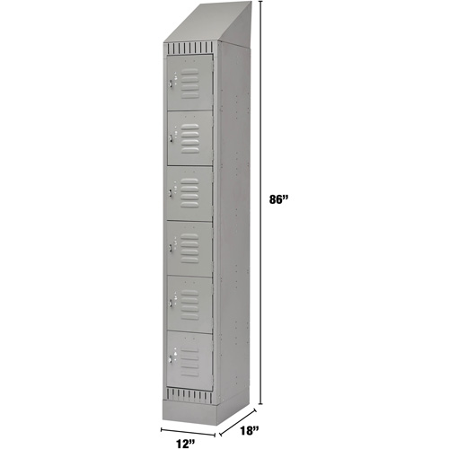 Casiers, 6 niveaux, 12" x 18" x 86", Acier, Gris, D&eacute;mont&eacute; Air Extreme Inc.