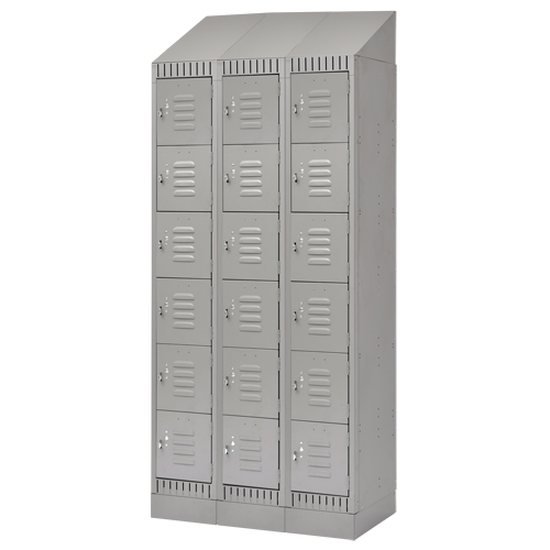 Casiers, 6 niveaux, Bloc de 3, 36" x 18" x 86", Acier, Gris, D&eacute;mont&eacute; Air Extreme Inc.
