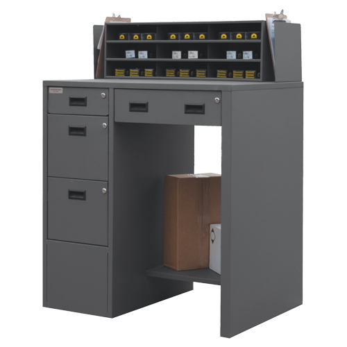 Shop Desk, 39" W x 29" D x 53" H, Grey Air Extreme Inc.