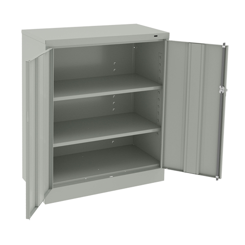 Armoire &agrave; hauteur de comptoir, Acier, 2 Tablettes, 42" h x 36" la x 18" P, Gris p&acirc;le Air Extreme Inc.