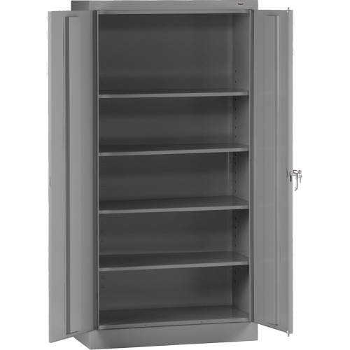 Armoire de rangement standard, Acier, 4 Tablettes, 72" h x 36" la x 18" P, Gris Air Extreme Inc.