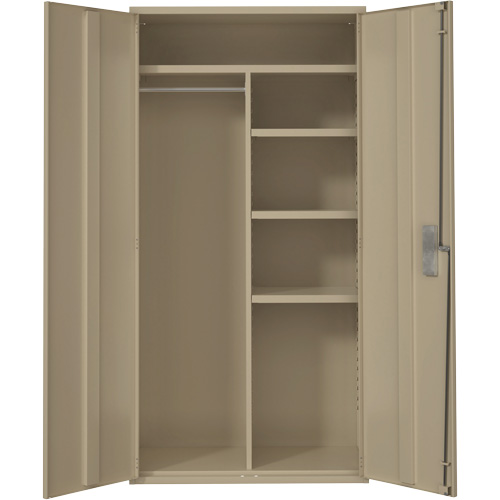 Combination Storage Cabinet, Steel, 6 Shelves, 72" H x 36" W x 18" D, Beige Air Extreme Inc.