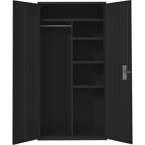 Combination Storage Cabinet, Steel, 6 Shelves, 72" H x 36" W x 18" D, Black Air Extreme Inc.