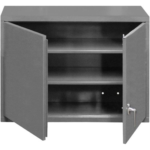 Wall-Mounted Cabinet, 27" H x 29-7/8" W x 13-11/16" D, 2 Shelves, Steel, Grey Air Extreme Inc.