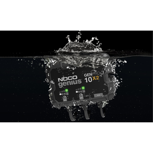 Chargeur de batterie embarqu&eacute; &agrave; 2 sorties de 20 amp&egrave;res GenPro10X2 Genius Air Extreme Inc.