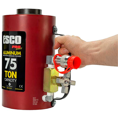 Cylindre hydraulique robuste, Course de 6", Capacit&eacute; de 75 tonnes, 10 000 PSI Air Extreme Inc.