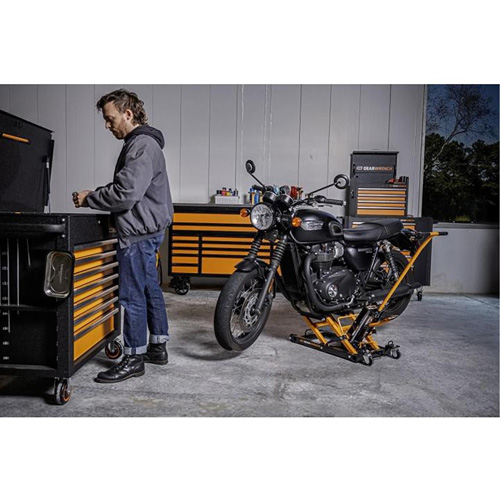 ATV and Motorcycle Jack, 0.75 Ton(s) Capacity, 4-2/3" Lowered, 14-1/2" Raised, Manual Hydraulic Air Extreme Inc.