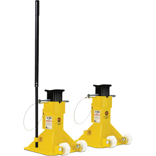 EZ-Wheel Jack Stand, Locking Pin, 22 Tons Capacity, 13-1/2" - 20" H Air Extreme Inc.