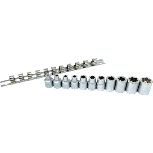 Flat-Cut E-"Star" Socket Set, 11 Pieces, 3/8" Drive Size Air Extreme Inc.