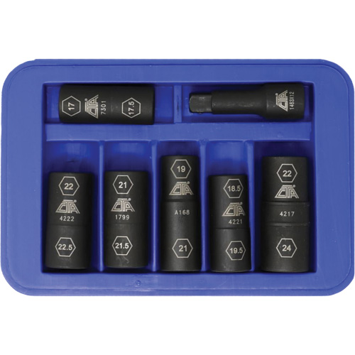 Half Metric Flip Socket Set, 7 Pcs, Impact, 1/2" Drive Size, Deep Air Extreme Inc.