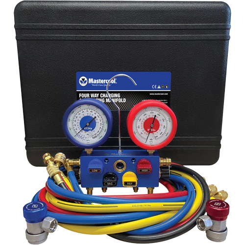 R134A 4-Way Aluminum Manifold Gauge Set Air Extreme Inc.