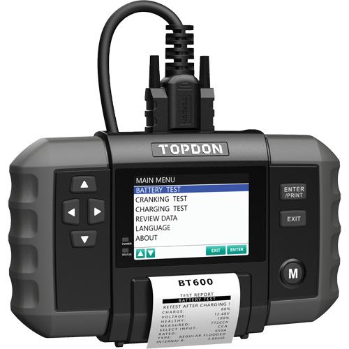 BT600 12V Battery & 12V/24V System Tester with Built-in Printer Air Extreme Inc.