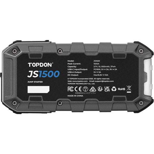 D&eacute;marreur d'appoint, survolteur, banque d'alimentation et lampe de poche JumpSurge1500 Air Extreme Inc.