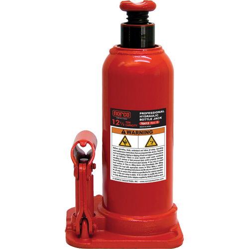 Cric hydraulique &agrave; bouteille avec trou pour manom&egrave;tre, 12,5 tonnes, 18-89/100" Hauteur &eacute;lev&eacute;e Air Extreme Inc.