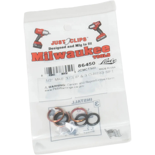 Jeu de clips et joints toriques de 1/2 po pour Milwaukee Air Extreme Inc.