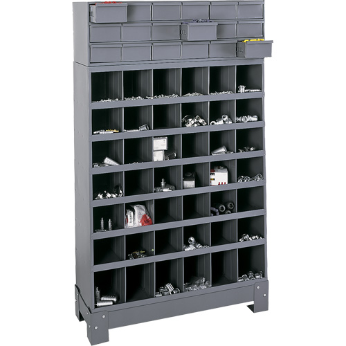 Modular Small Parts Storage Unit, Steel, 18 Drawers, 33-3/4" x 12-1/4" x 58-5/8", Grey Air Extreme Inc.