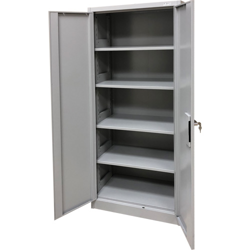 Storage Cabinet, Steel, 4 Shelves, 66" H x 30" W x 15" D, Grey Air Extreme Inc.