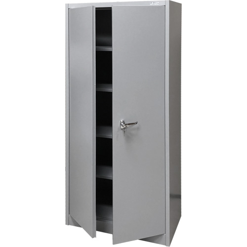 Storage Cabinet, Steel, 4 Shelves, 66" H x 30" W x 15" D, Grey Air Extreme Inc.