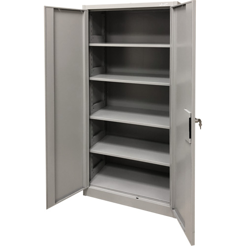 Armoire de rangement, Acier, 4 Tablettes, 78" h x 36" la x 24" P, Gris Air Extreme Inc.