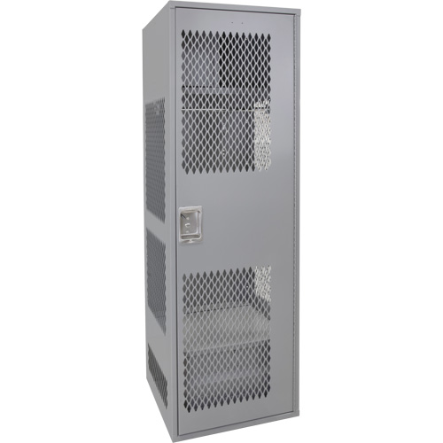 Gear Locker with Door, Steel, 24" W x 24" D x 72" H, Grey Air Extreme Inc.