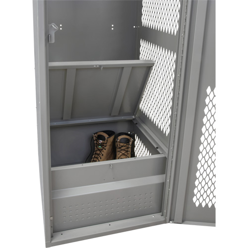 Gear Locker with Door, Steel, 24" W x 24" D x 72" H, Grey Air Extreme Inc.