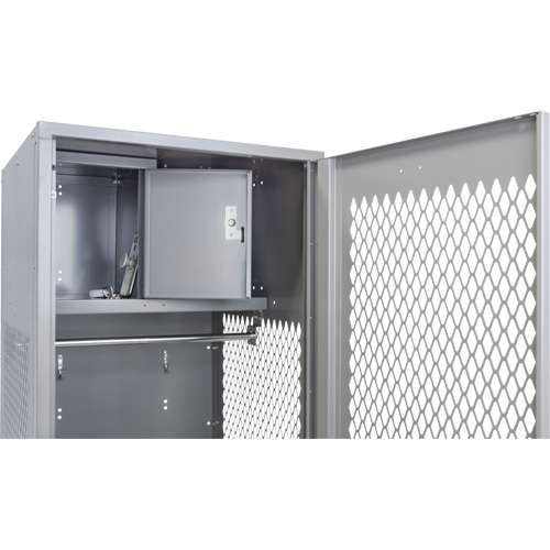 Gear Locker with Door, Steel, 24" W x 24" D x 72" H, Grey Air Extreme Inc.