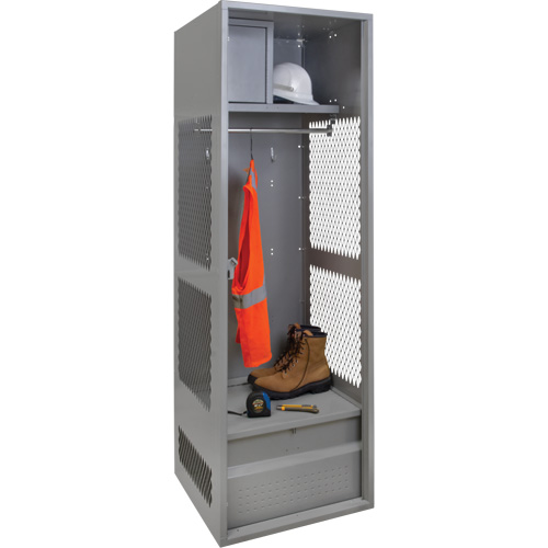 Gear Locker, Steel, 24" W x 24" D x 72" H, Grey Air Extreme Inc.