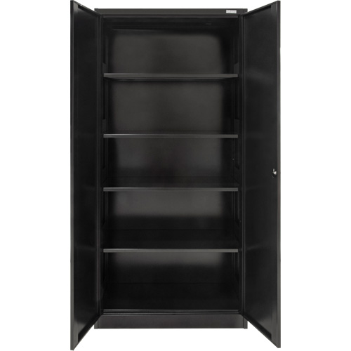 Hi-Boy Storage Cabinet, Steel, 4 Shelves, 72" H x 36" W x 18" D, Black Air Extreme Inc.