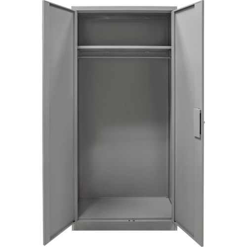 Wardrobe Storage Cabinet, Steel, 36" W x 18" D x 72" H, Grey Air Extreme Inc.