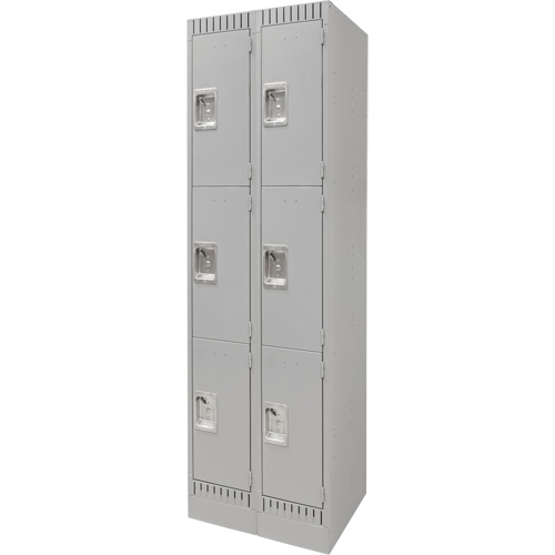 Casiers, 3 niveaux, Bloc de 2, 24" x 18" x 76", Acier, Gris, D&eacute;mont&eacute; Air Extreme Inc.