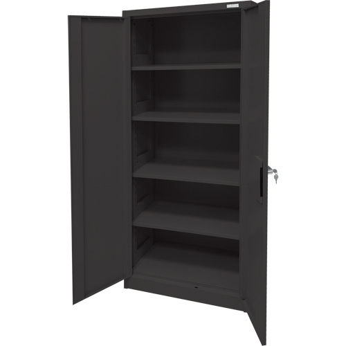 Storage Cabinet, Steel, 4 Shelves, 66" H x 30" W x 15" D, Black Air Extreme Inc.
