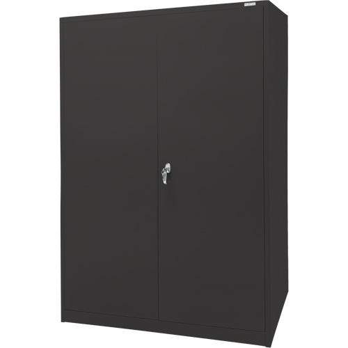 Armoire d'entreposage, Acier, 4 Tablettes, 78" h x 48" la x 24" P, Noir Air Extreme Inc.